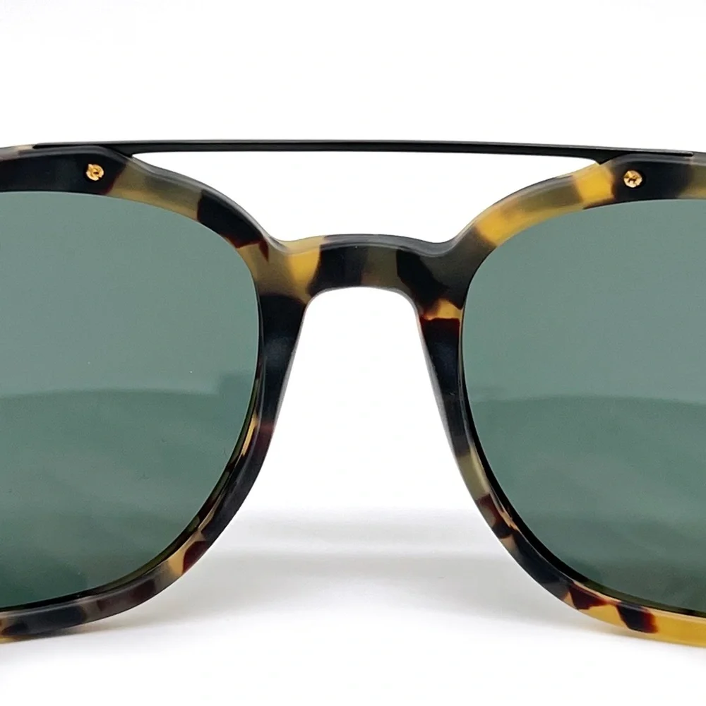Michael Kors Milo Sunglasses Matte Tortoise Frame Green Lens